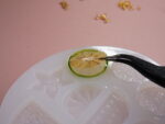 Handmade Resin Lime Slice Earrings: Sterling Silver Hooks - Image 6