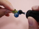 Handmade Resin Blueberry Drop Earrings with White Flower & Leaf | Cute Fruit Jewelry | Nature-Inspired Gift for Her - Image 14
