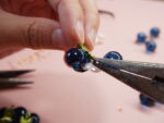 Handmade Resin Blueberry Drop Earrings with White Flower & Leaf | Cute Fruit Jewelry | Nature-Inspired Gift for Her - Image 15