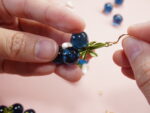 Handmade Resin Blueberry Drop Earrings with White Flower & Leaf | Cute Fruit Jewelry | Nature-Inspired Gift for Her - Image 16