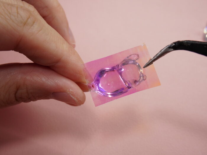 Holographic Resin Cat Drop Earrings: Sterling Silver Posts, Iridescent Charm - Image 4