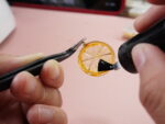 Handmade Resin Kumquat Slice Earrings: Sterling Silver Hooks - Image 8