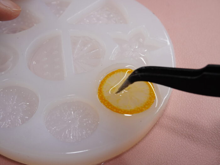 Handmade Resin Kumquat Slice Earrings: Sterling Silver Hooks - Image 6