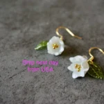 Handmade Resin Mini Lily of the Valley Earrings