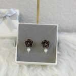 Handmade Resin Camellia Stud Earrings - Image 4