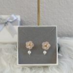 Handmade Resin Camellia Stud Earrings - Image 5