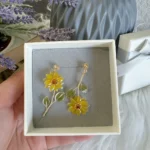 Handcrafted Resin Sunflower Stud Earrings