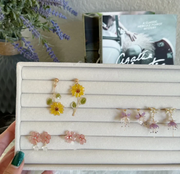 Handcrafted Resin Sunflower Stud Earrings - Image 6