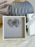 Handmade Resin Bubbly Grape Earrings - Image 3