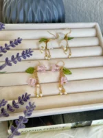 Handmade Crystal Lily of the Valley Earrings: Floral Wedding Jewelry - Image 10