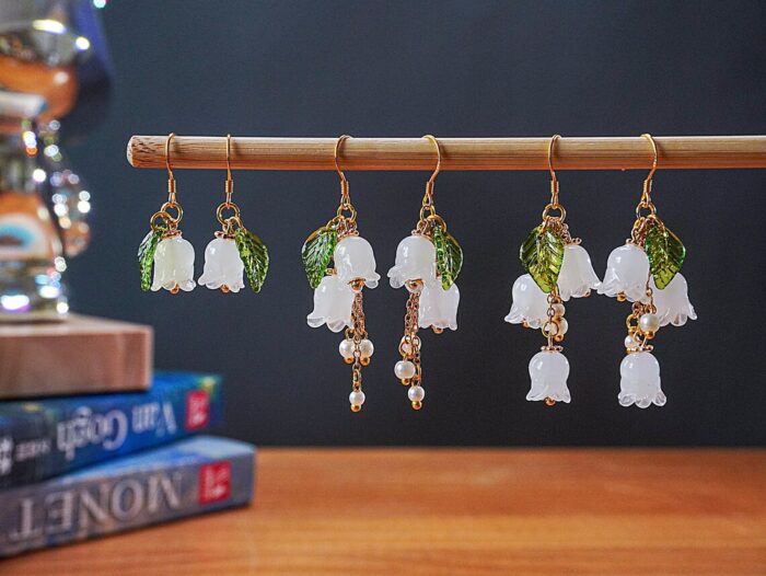 Handmade Crystal Lily Earrings - Image 4