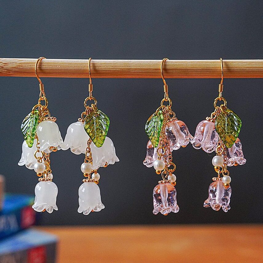 il_1140xN.5979982220_nqq0 Handmade Crystal Lily Earrings - Image 1