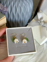 Handmade Resin Mini Lily of the Valley Earrings - Image 6