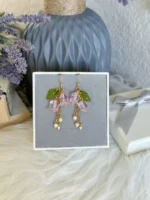 Handmade Crystal Lily of the Valley Earrings: Floral Wedding Jewelry - Image 7