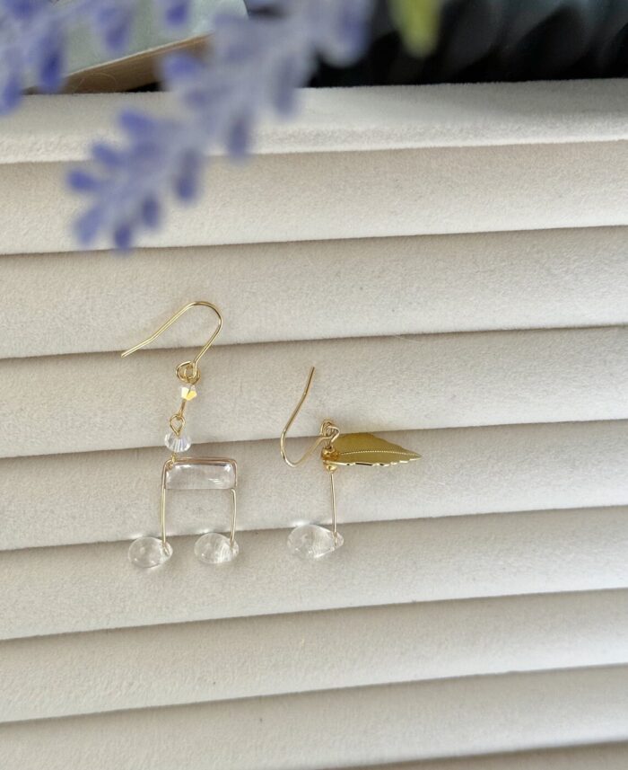 Handmade Resin Music Note Earrings - Image 4