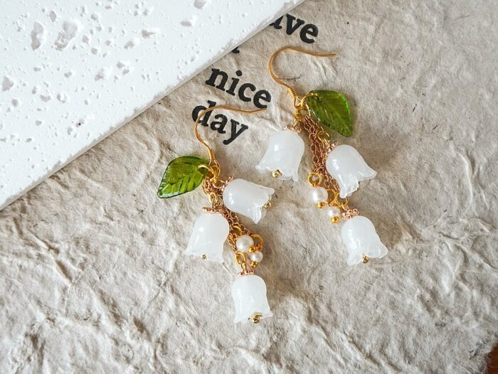 Handmade Crystal Lily Earrings - Image 6