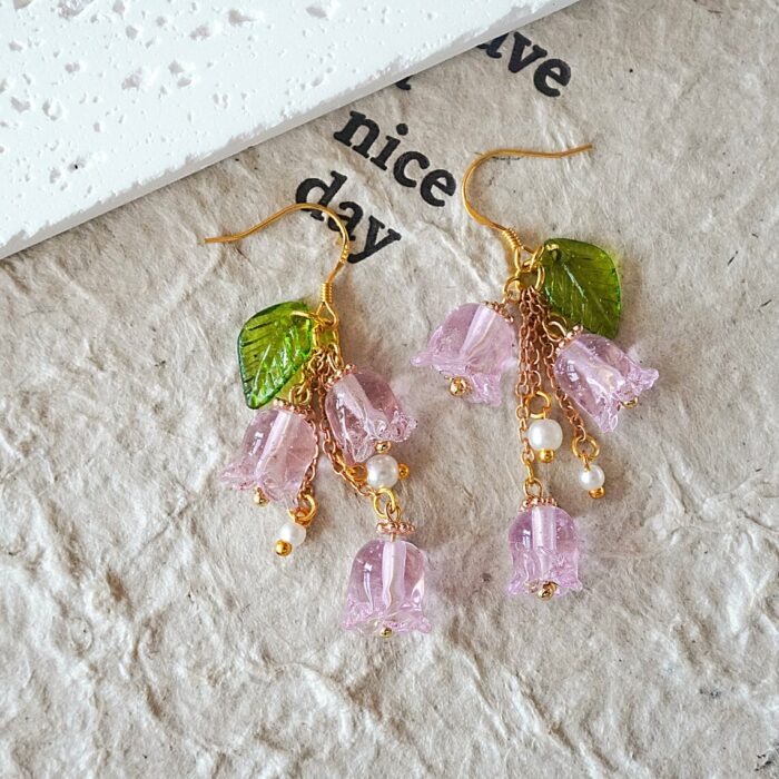 Handmade Crystal Lily Earrings - Image 7