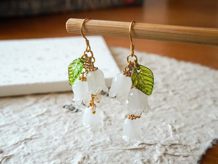 Handmade Crystal Lily Earrings - Image 8