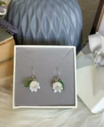 Handmade Resin Mini Lily of the Valley Earrings - Image 7