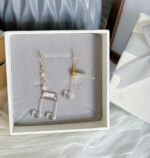 Handmade Resin Music Note Earrings - Image 3