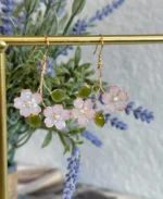 Handmade Resin Cherry Blossom Stud Earrings - Image 2