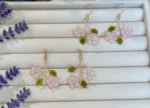 Handmade Resin Cherry Blossom Stud Earrings - Image 3