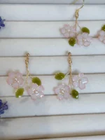 Handmade Resin Cherry Blossom Stud Earrings - Image 4
