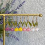 Handmade Resin Elegant Tulip Drop Earrings