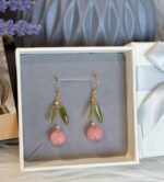 Handmade Resin Elegant Tulip Drop Earrings - Image 4