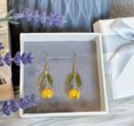 Handmade Resin Elegant Tulip Drop Earrings - Image 5