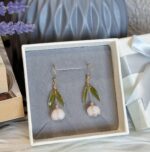 Handmade Resin Elegant Tulip Drop Earrings - Image 6