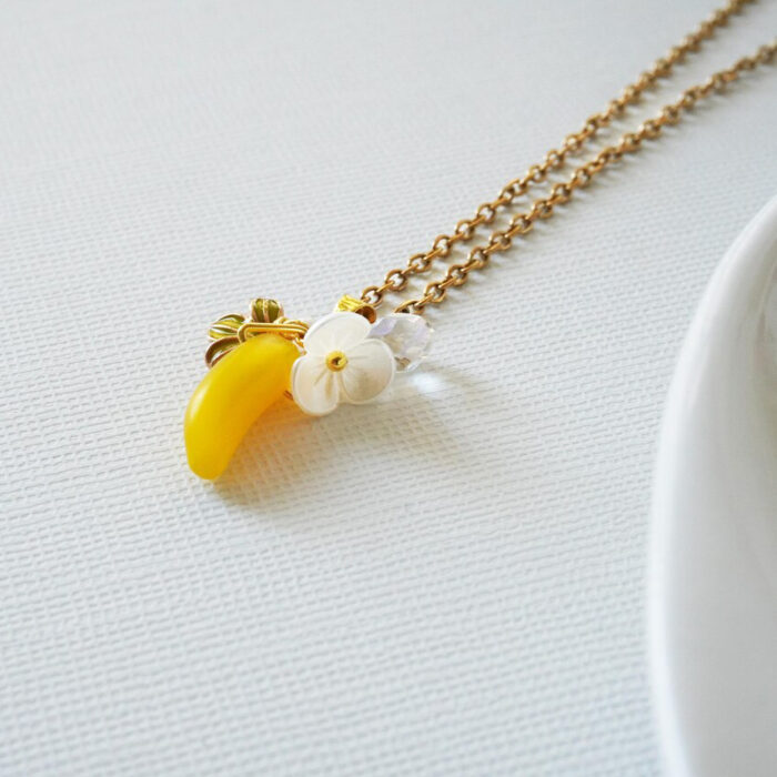 Handmade Resin Banana Necklace - Image 3