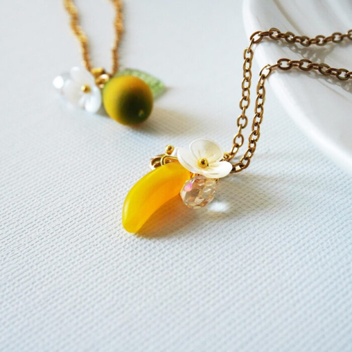 Handmade Resin Banana Necklace - Image 4
