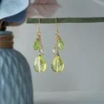 Handmade Resin Leaf Drop Earrings