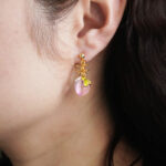 Handmade Resin Peach Earrings: Sterling Silver Hooks, Fruit Jewelry - Image 6