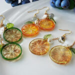 Handmade Resin Lemon Slice Earrings: Sterling Silver Hooks, Citrus Charm - Image 8