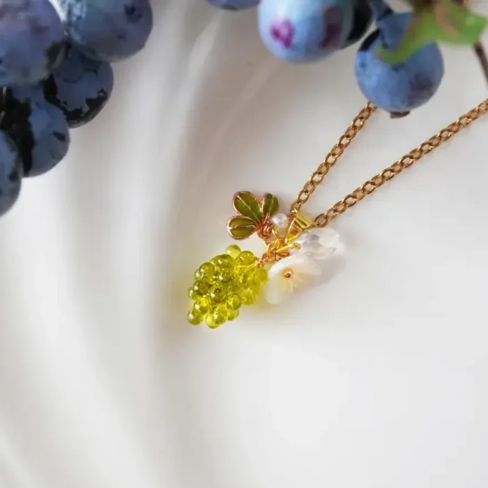 Handmade Resin One Grape Necklace - Image 5
