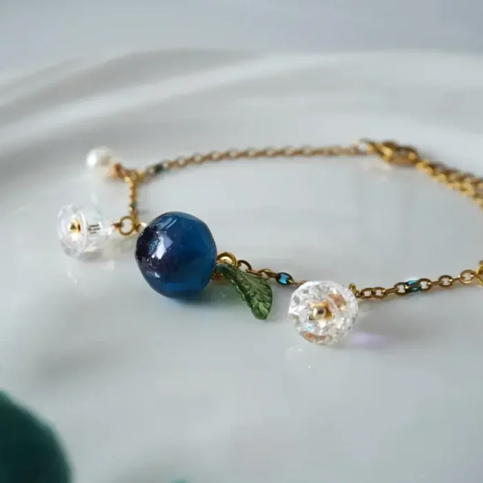 Handmade Resin Blueberry Bracelet - Image 3