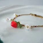 Handmade Resin Strawberry Bracelet - Image 2