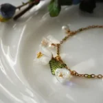 Handmade Resin Lily of the Valley Bracelet - Image 3