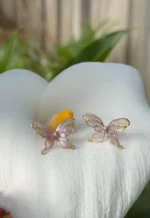 Handmade Resin Butterfly Stud Earrings - Image 4