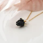 Handmade Resin Blackberry Necklace: Floral Jewelry Gift - Image 2