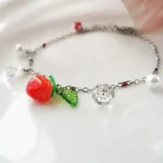 Handmade Resin Strawberry Bracelet - Image 4