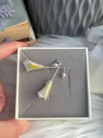 Handmade Resin Calla Lily Drop Earring - Image 10