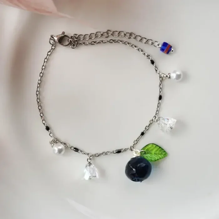 Handmade Resin Blueberry Bracelet - Image 9