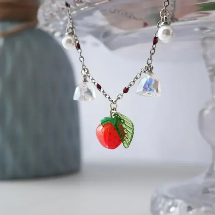 Handmade Resin Strawberry Bracelet - Image 6