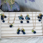 Handmade Resin Butterfly Earrings: Blueberry Charm, Nature Jewelry - Image 6