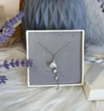 Handmade Lily of the Valley Resin Necklace – Single Flower - Image 6