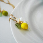 Handmade Czech Glass One Lemon Necklace - Image 2