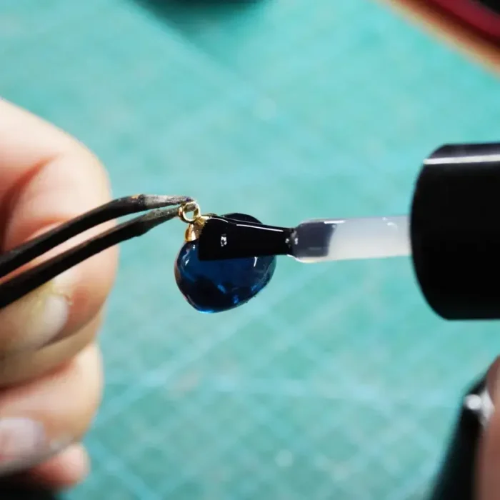 Handmade Resin Blueberry Drop Earrings with White Flower & Leaf | Cute Fruit Jewelry | Nature-Inspired Gift for Her - Image 10